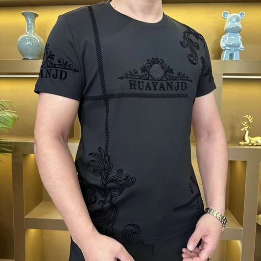Men's Casual Business Round Neck Short Sleeve T-Shirt