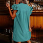 🌴Summer Specials🌴Women's Casual V-Neck Ruffle Pleated Dress