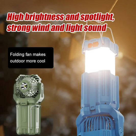 💡Solar LED Strong Light Outdoor Fan Lantern🔋