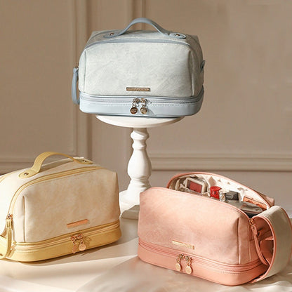 Double Layer Large Makeup Bag for Women