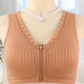 Wireless Push-Up Bra with Zip Front Closure