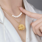💕New Arrival💕3D Rose & Pearl Double Layered Necklace (2 set suits)