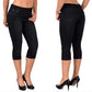 Ripped Roll Up Hem Capris Jeans