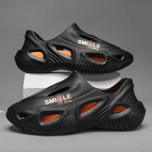 🏖️Summer Exclusive-Men's Thick Bottom Hollow Outdoor Slippers✨