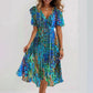 🔥50% OFF👗Special Blue Short Sleeve Midi Dress
