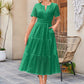 🍃 50% OFF NOW!✨ Women’s Elegant V-Neck Eyelet Flowy Dress – Romantic & Breathable – Summer Essential 🌸