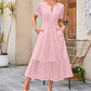 🍃 50% OFF NOW!✨ Women’s Elegant V-Neck Eyelet Flowy Dress – Romantic & Breathable – Summer Essential 🌸