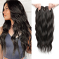 Wavy Clip-In Hair Topper with Bangs for Thinning Hair