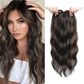 Wavy Clip-In Hair Topper with Bangs for Thinning Hair