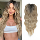 Wavy Clip-In Hair Topper with Bangs for Thinning Hair