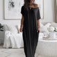 👗New Arrival🔥Women's Summer Casual Loose Solid Color Short-Sleeve Long Dress