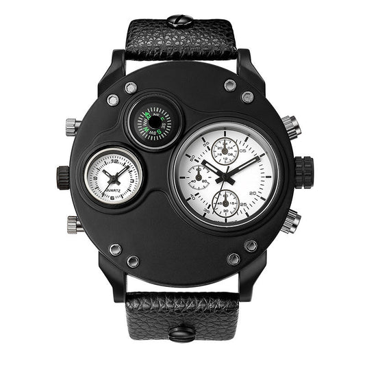 ⏳Time-limited Special⏰Men's Dual Time Zone Analog Watch with Compass
