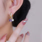 Buy 1 Get 1 Free🌸Fashion crystal four-petal flower pearl earrings