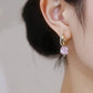 Buy 1 Get 1 Free🌸Fashion crystal four-petal flower pearl earrings