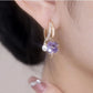 Buy 1 Get 1 Free🌸Fashion crystal four-petal flower pearl earrings