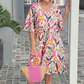 🎉Hot Sale 50% OFF🎉V-Neck Printed Midi Dress