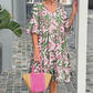 🎉Hot Sale 50% OFF🎉V-Neck Printed Midi Dress