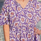 🎉Hot Sale 50% OFF🎉V-Neck Printed Midi Dress