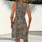 Women's V-Neck Leopard Print Mini Dress