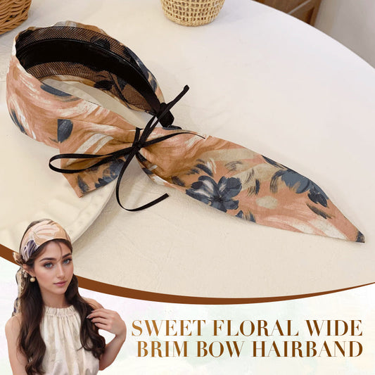 ❣️Buy 1 Get 1 Free❣️Sweet Floral Wide Brim Bow Hairband