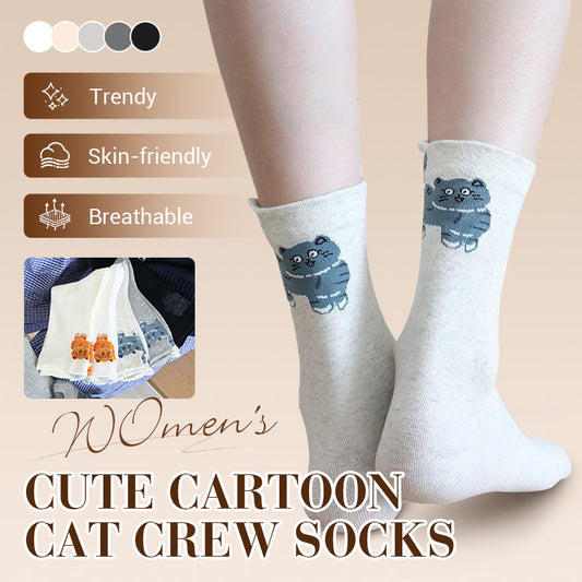 Cute Cartoon Cat Crew Socks