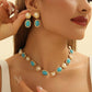 Retro Stud Earrings and Necklace Set for Women