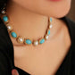Retro Stud Earrings and Necklace Set for Women