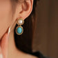 Retro Stud Earrings and Necklace Set for Women