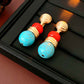 Retro Stud Earrings and Necklace Set for Women