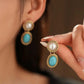 Retro Stud Earrings and Necklace Set for Women