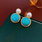 Retro Stud Earrings and Necklace Set for Women