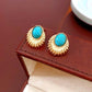Retro Stud Earrings and Necklace Set for Women