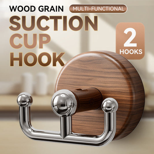 ✨Buy 1 Get 2 Free✨Multi-Functional Wood Grain Suction Cup Hook