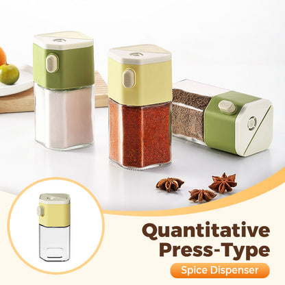 Quantitative Dual Mouth Press-Type Spice Dispenser
