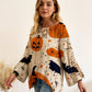 Women's Halloween Loose Fit Batwing Knit Sweater