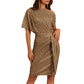 Sparkly One-Shoulder Ruched Dress