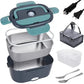 🎉2026 Flash Sale-Over 39000 Sold!🍱2-in-1 Portable Electric Heating Lunch Box｜12V Car & 230V Home Dual Use,1.5L Stainless Steel,60W Fast Heating 🔌✨