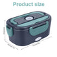 🎉2026 Flash Sale-Over 39000 Sold!🍱2-in-1 Portable Electric Heating Lunch Box｜12V Car & 230V Home Dual Use,1.5L Stainless Steel,60W Fast Heating 🔌✨