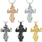 Antler Cross Urn Pendant Necklace