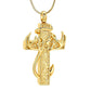Antler Cross Urn Pendant Necklace