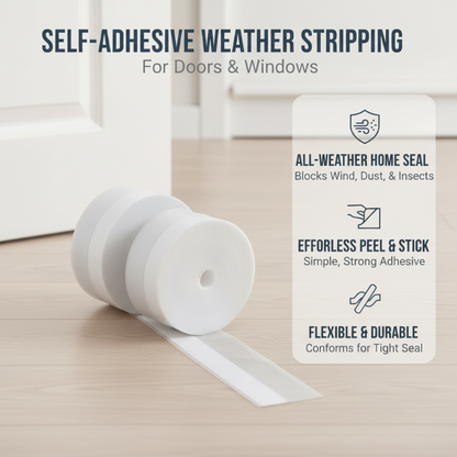 ✨Buy 1 Get 1 Free✨Self-Adhesive Weather Stripping – Wind-Proof, Insulates & Easy to Apply🏠