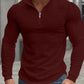 Men's Stand Collar Half-Zip Long Sleeve Sweatshirt