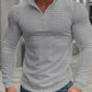 Men's Stand Collar Half-Zip Long Sleeve Sweatshirt