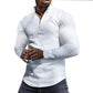 Men's Stand Collar Half-Zip Long Sleeve Sweatshirt