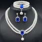 4PCS Luxury Jewelry Double Layer Faux Pearl Set