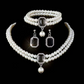 4PCS Luxury Jewelry Double Layer Faux Pearl Set