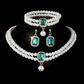 4PCS Luxury Jewelry Double Layer Faux Pearl Set