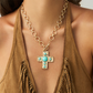 Vintage Eternal Cross Pendant Necklace