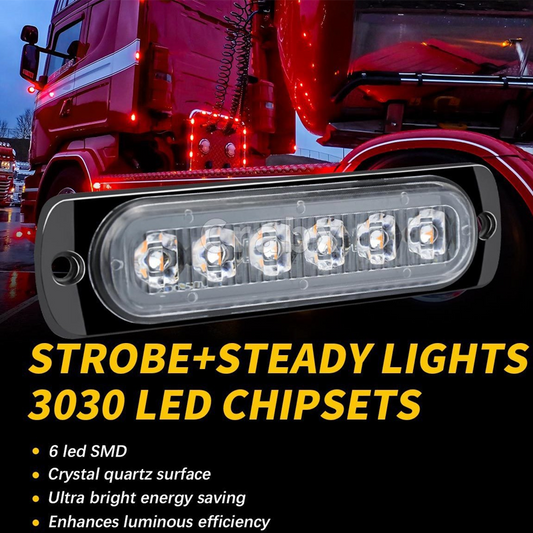 Waterproof Steady & Strobe LED Light for Trucks & Motorcycles