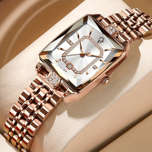 Women's Square Rhinestone Quartz Watch